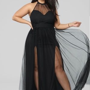 Black Special Occasion Floor Length Dress